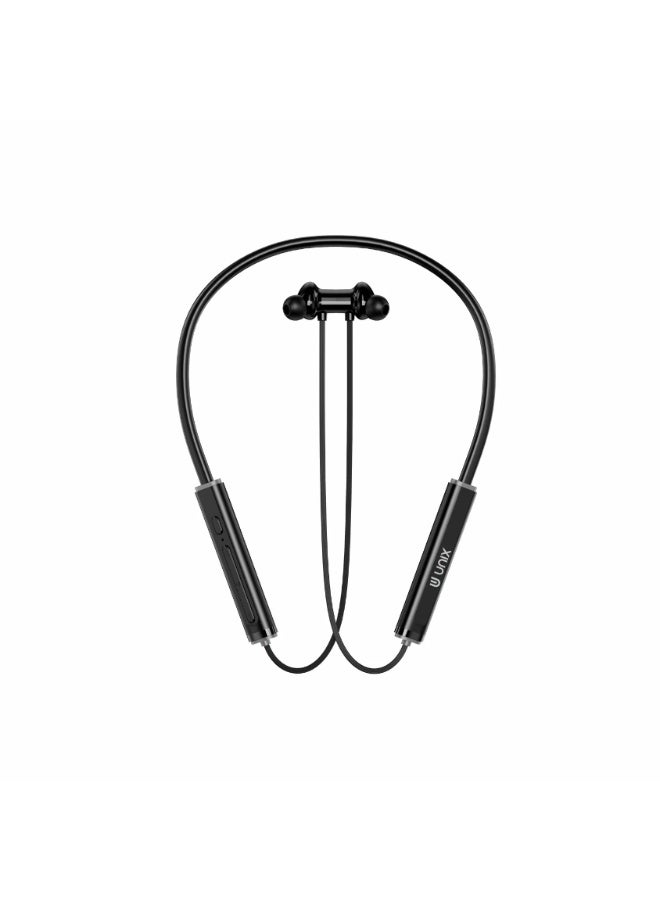 يونيكس سماعة عنق لاسلكية يونكس UX-W8 Zen 5 Pro | اتصال بلوتوث v5.4 | وقت تشغيل 52 ساعة مع درايفرات 13.4 مم | عزل ضوضاء ENC لمكالمات واضحة | تشغيل/إيقاف مغناطيسي | شحن سريع Type-C - Image 1